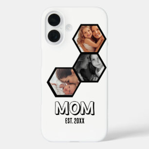 Black and White Mum Established Hexagon 3 photo iPhone 16 Case