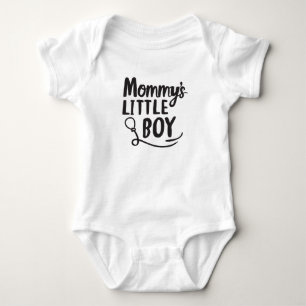 Black and White Mummy’s Little Boy New Son Mum Baby Bodysuit