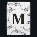 Black and White Music Note Monogram Pacifier iPad Pro Cover<br><div class="desc">This black and white music note monogram pattern is perfect for any musician, music teacher, music student or music lover. A classy music note design that will put a smile on your face for your love and passion for music. For more great music gifts, apparel and decor check out our...</div>
