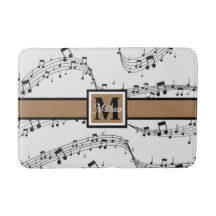 Black and white Music note Musician Monogram 