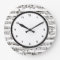 Black and white music notes clock with numbers