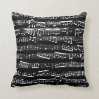 Black and white music notes