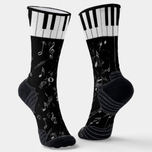 Black And White Music Socks