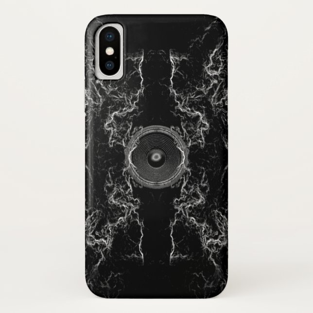 Black and white music speaker Case-Mate iPhone case (Back)