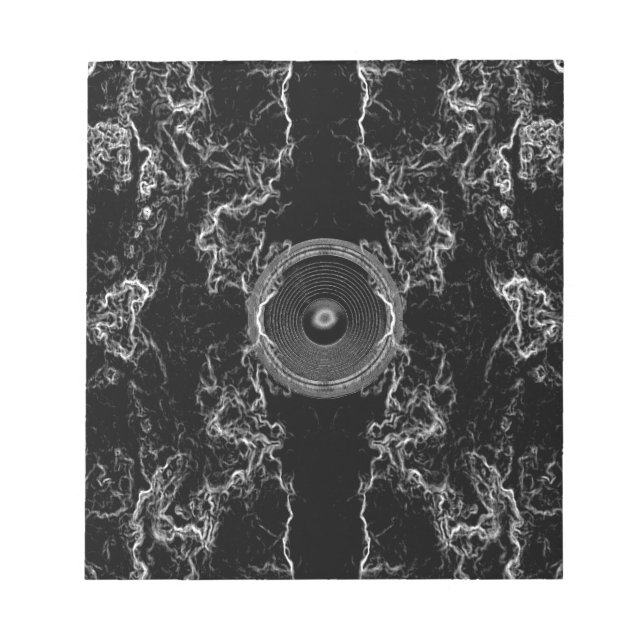 Black and white music speaker notepad (Front)