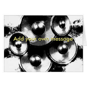 Black and white music speakers
