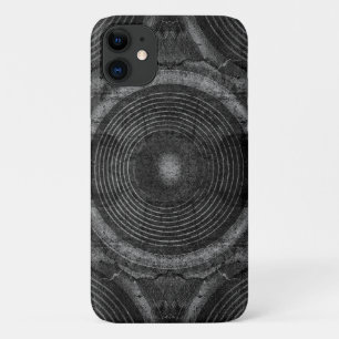Black and white music speakers iPhone 11 case