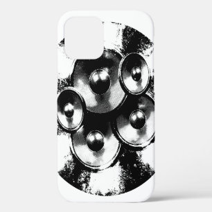 Black and white music speakers in a circle Case-Ma iPhone 12 Case