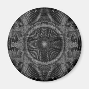 Black and white music speakers magnet