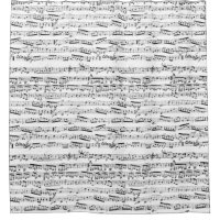 Black and white musical notes