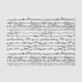 Black and white musical notes tissue paper