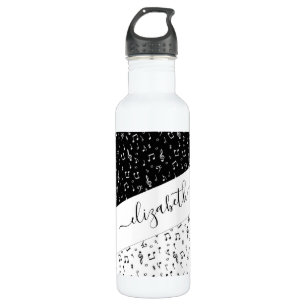 Black and white musical personalised   710 ml water bottle