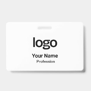 Black and White Name Tags Badges ID Badge