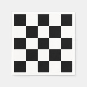 Black and white  napkin