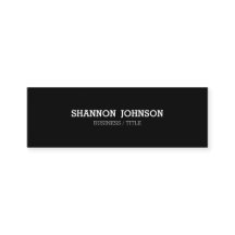 Black and White Narrow Mini business card