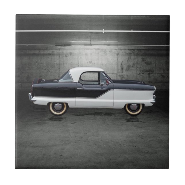 Black and White Nash Metropolitan Ceramic Tile (Front)