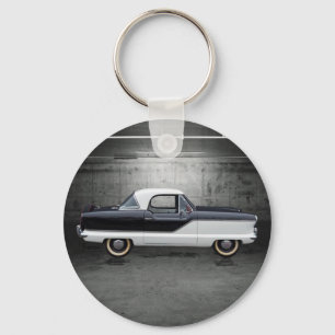 Black and White Nash Metropolitan Key Ring