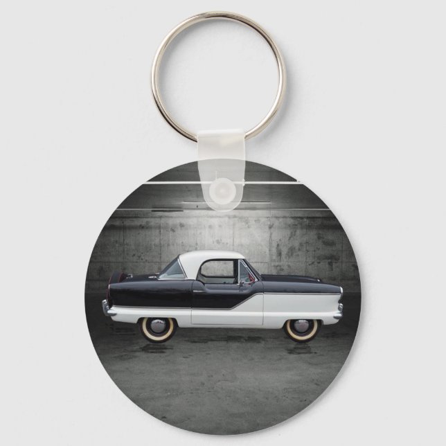 Black and White Nash Metropolitan Key Ring (Front)