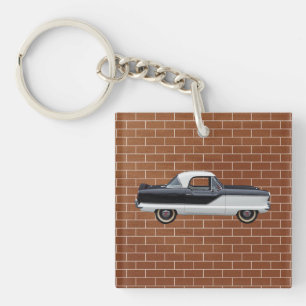 Black and White Nash Metropolitan Key Ring