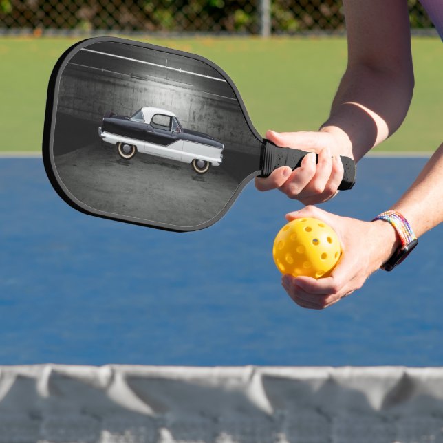 Black and White Nash Metropolitan Pickleball Paddle (Insitu)