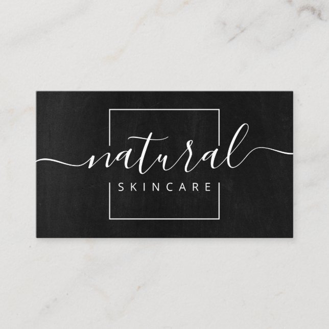 Black And White Natural Organic Skincare Spa Soap Business Card (Front)