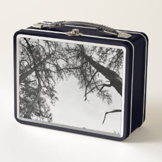 Black and White Nature Tree Forest Lunch Box