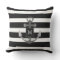 Black and White Nautical Anchor Striped Monogram