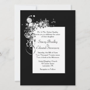 Black and White Nautical Touch of Elegance Invitation