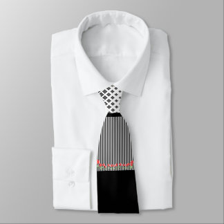 black and white Neck Tie