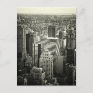 Black and White New York City Skyline Postcard