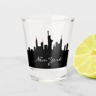 Black and White New York Skyline Shot Glass
