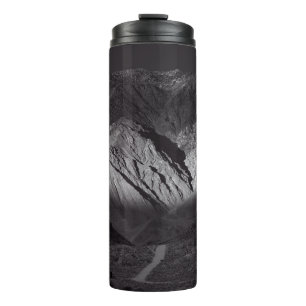 black and white night sky thermal tumbler
