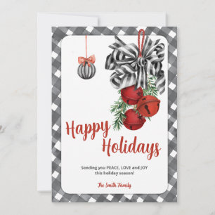 Black and White Noël Christmas Card