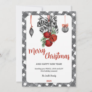 Black and White Noël Christmas Invitation