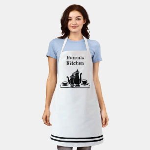 Black and White Nonna’s Kitchen with Coffee Apron