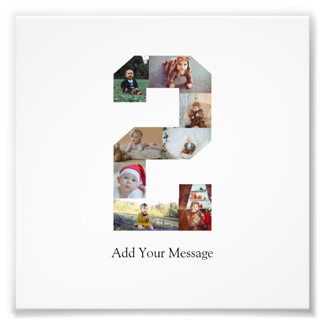 Black and White Number 2 Photo Collage (Front)