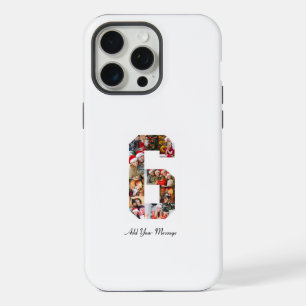 Black and White Number 6 Photo Collage iPhone 15 Pro Max Case