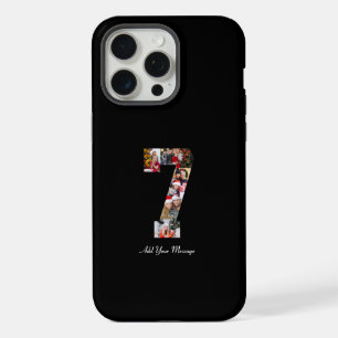 Black and White Number 7 Photo Collage iPhone 15 Pro Max Case