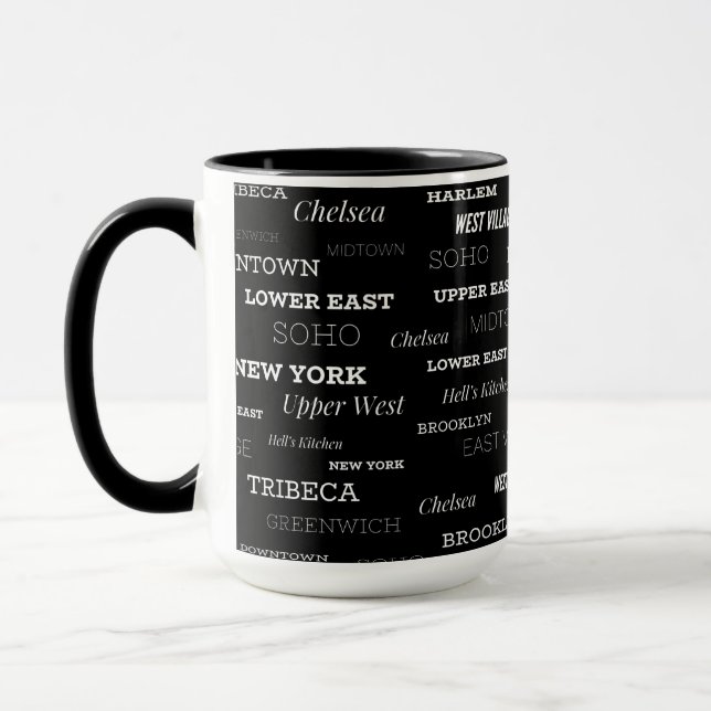 Black and White NYC New York City Mug (Left)