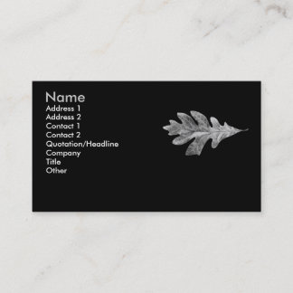 Black and white Oak Leaf Card