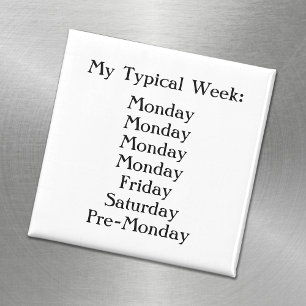 Black and White Office Humour Magnet