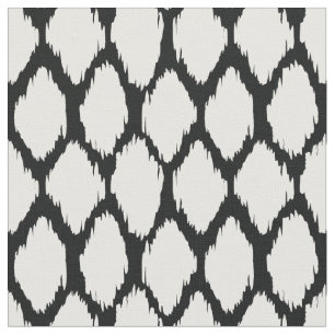 Black and White Ogee Pattern Fabric