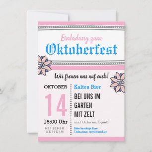 Black and White Oktoberfest Invite
