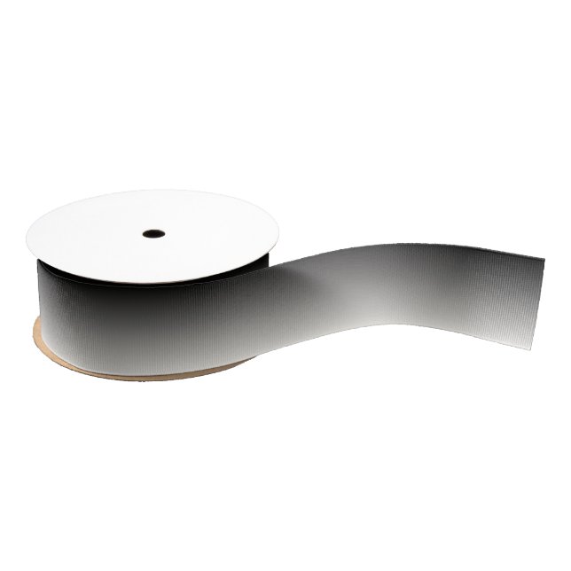 Black and White Ombre Grosgrain Ribbon (Spool)