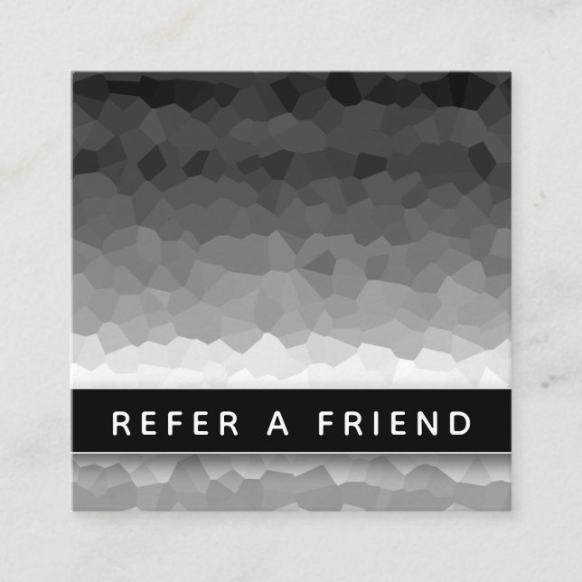 Black and White Ombre Modern Elegant Professional Appointment Card (Front)