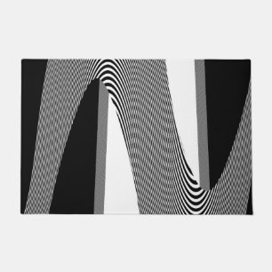 Black And White Op Art Design, Door Mat