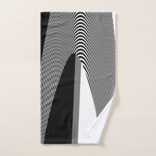 Black And White Op Art Design, Hand Towel