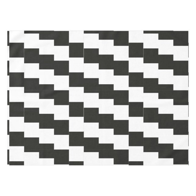 black and white optical art tablecloth (Front (Horizontal))