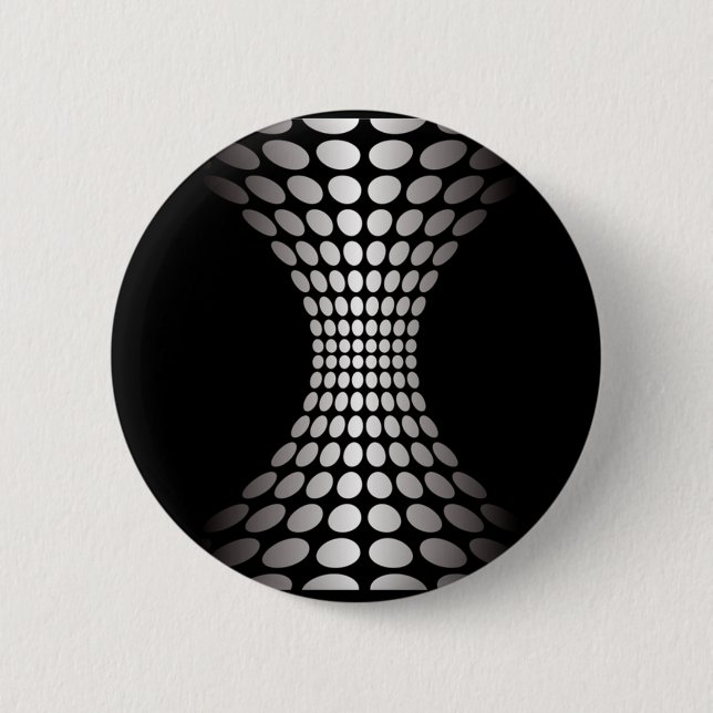Black and White Optical Illusion 6 Cm Round Badge (Front)