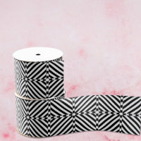 Black and White Optical Illusion Mosaic Pattern